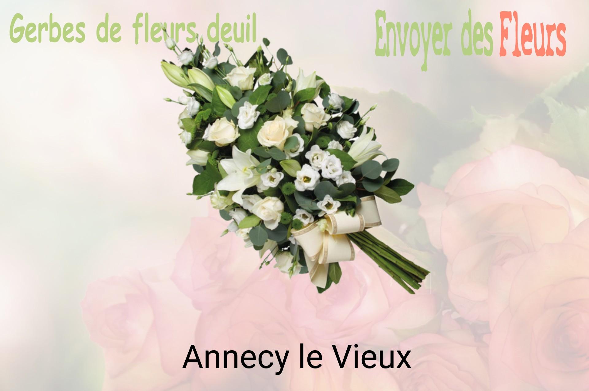 Gerbe de fleurs de deuil livrée à Annecy-le-Vieux